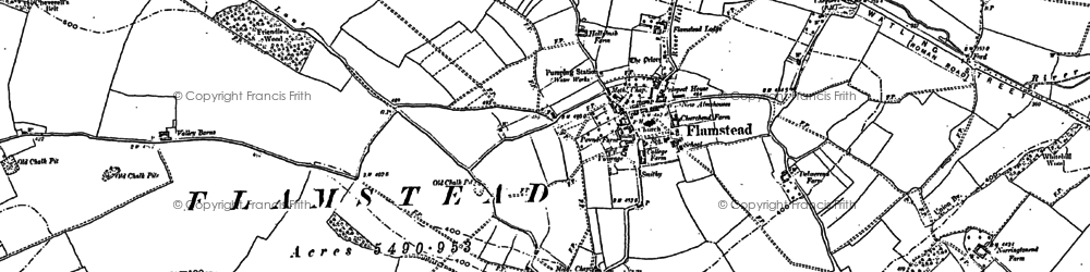 Old map of Trowley Bottom in 1897