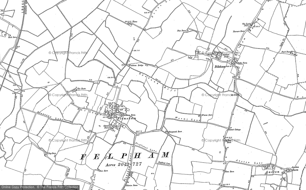Old Map of Flansham, 1887 in 1887