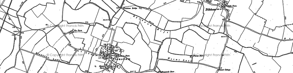 Old map of Flansham in 1887