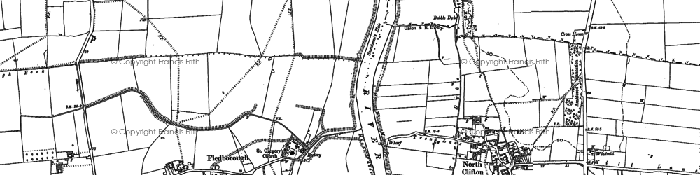 Old map of Fledborough in 1884