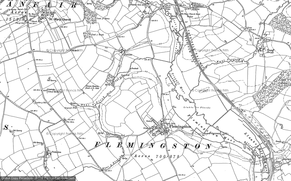 Old Map of Flemingston, 1897 - 1914 in 1897