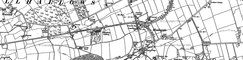 Old map of Fletchertown in 1899