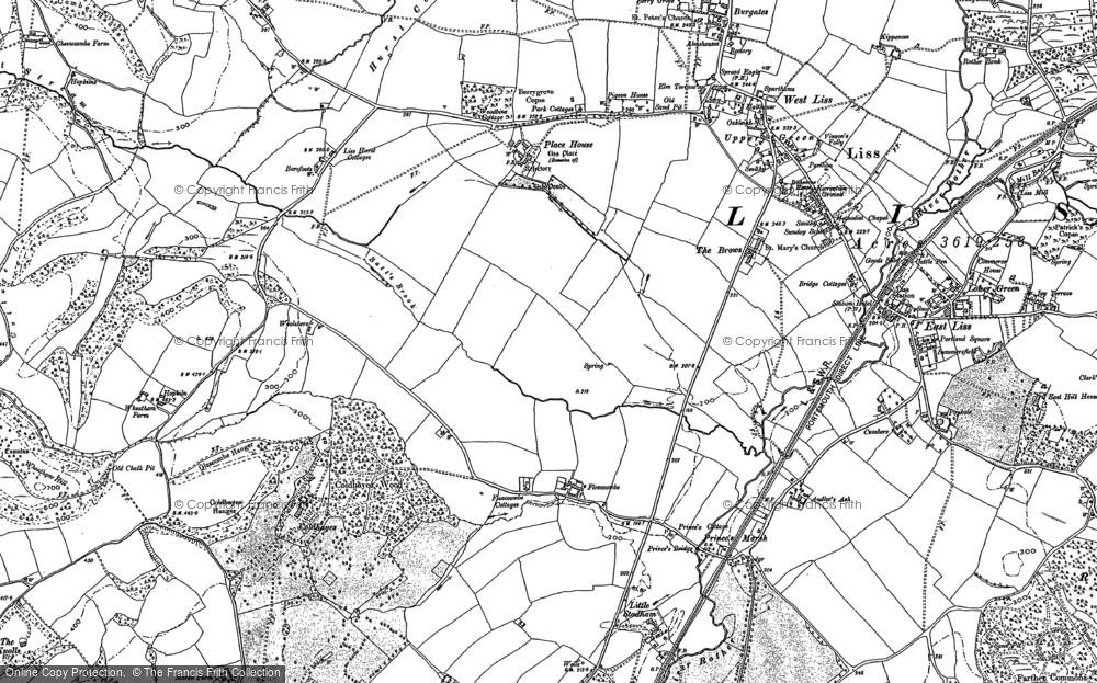 Old Map of Historic Map covering Bowyer's Common in 1895