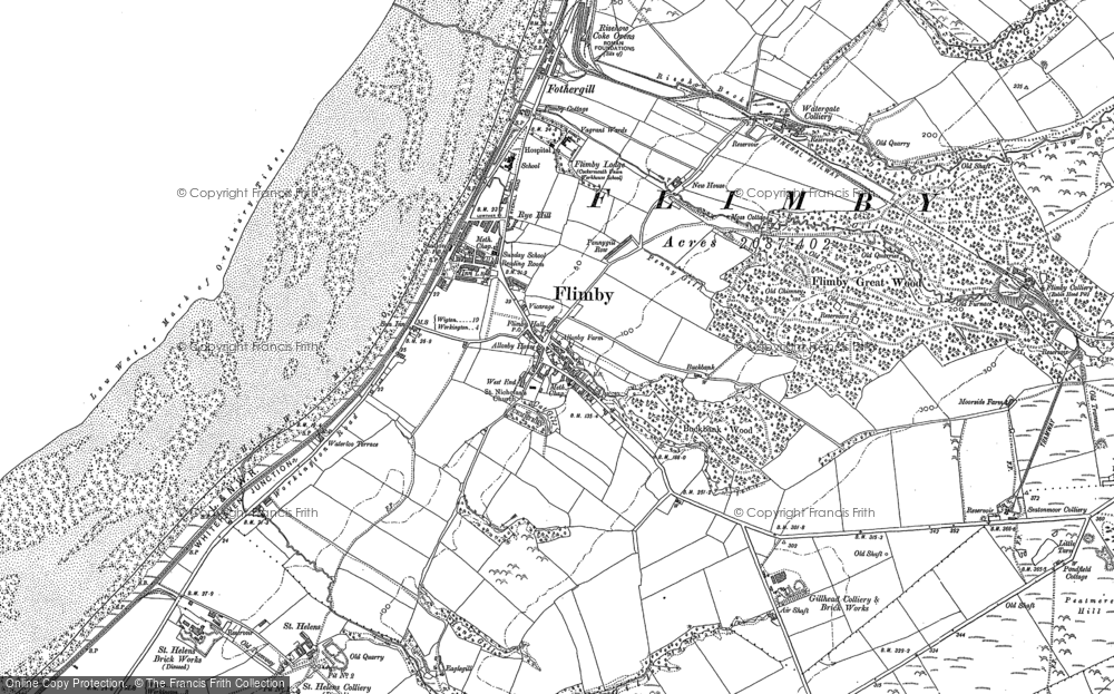 Old Map of Historic Map covering St Helens in 1923