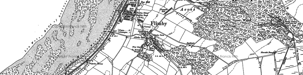 Old map of Risehow in 1923