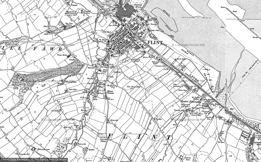 Old Map of Flint, 1898 - 1910 in 1898