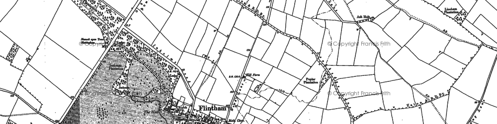 Old map of Flintham in 1883