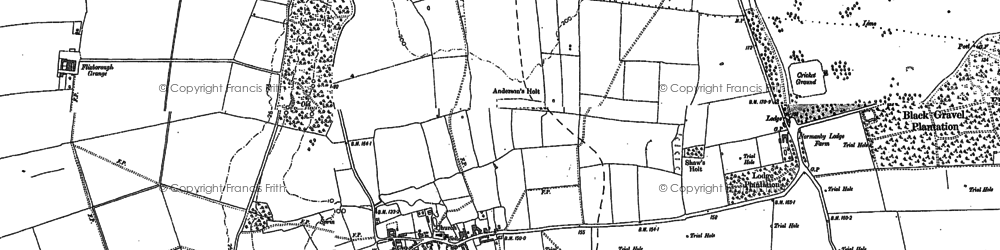 Old map of Flixborough Stather in 1906