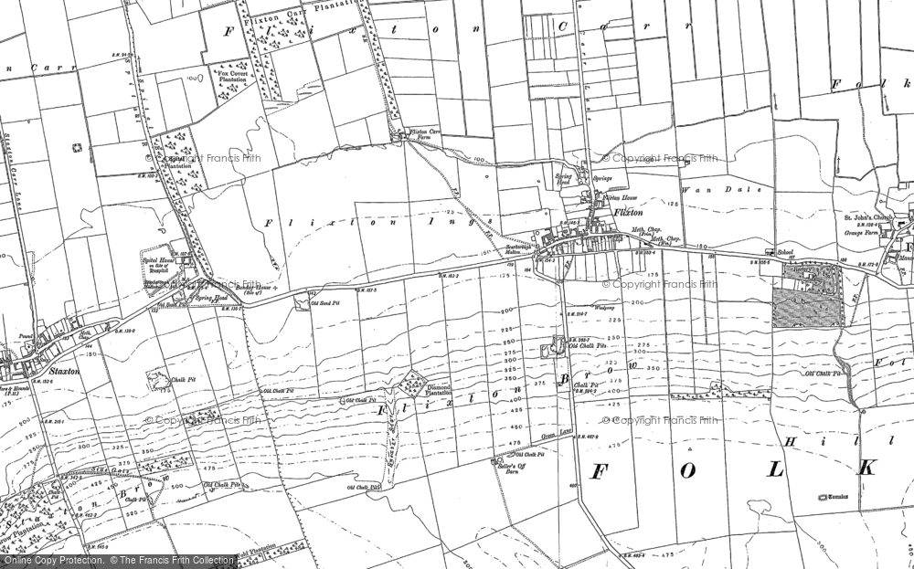 Old Map of Flixton, 1889 in 1889