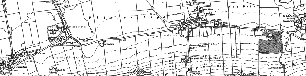 Old map of Flixton in 1889
