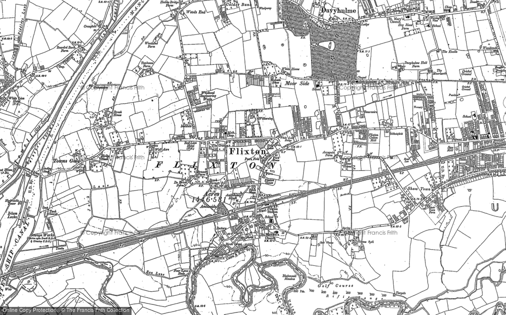 Old Map of Flixton, 1904 - 1908 in 1904