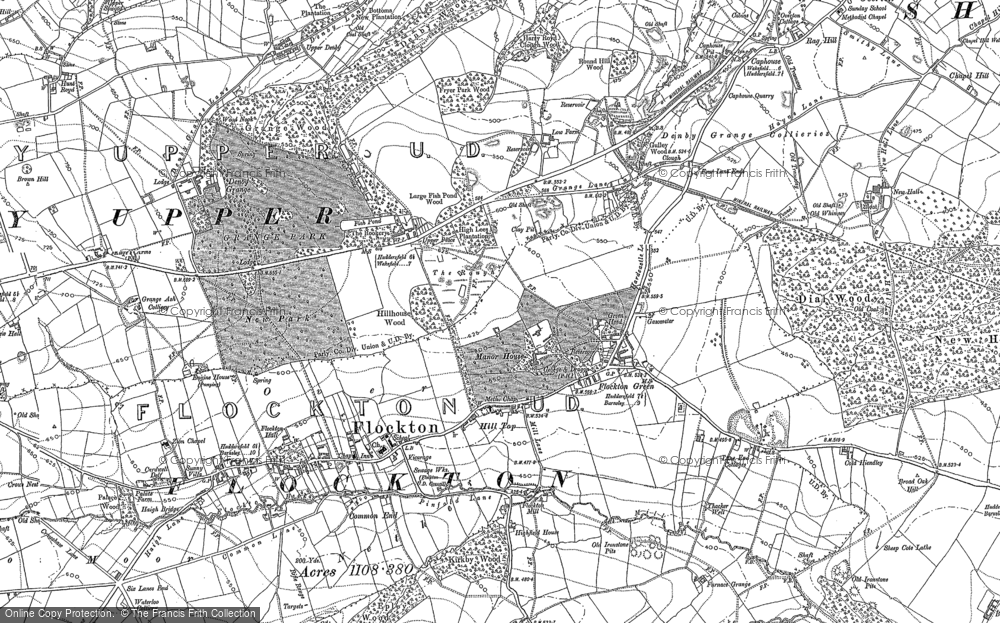 Old Map of Flockton, 1888 - 1892 in 1888