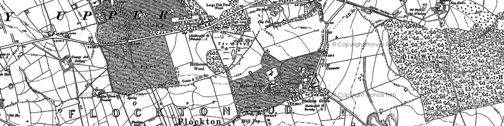 Old map of Flockton in 1888