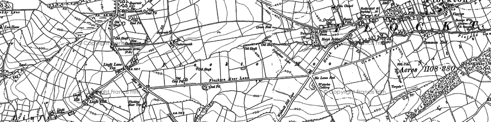 Old map of Flockton Moor in 1891