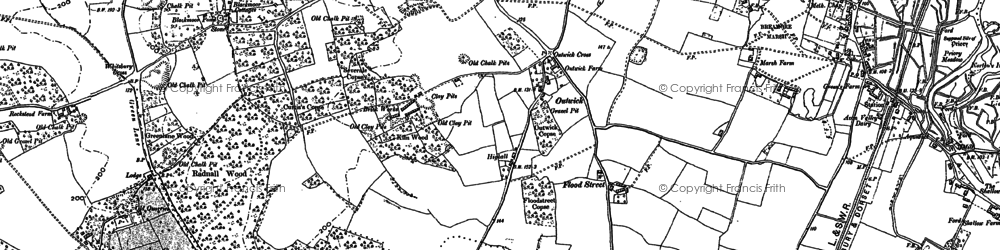 Old map of Flood Street in 1895