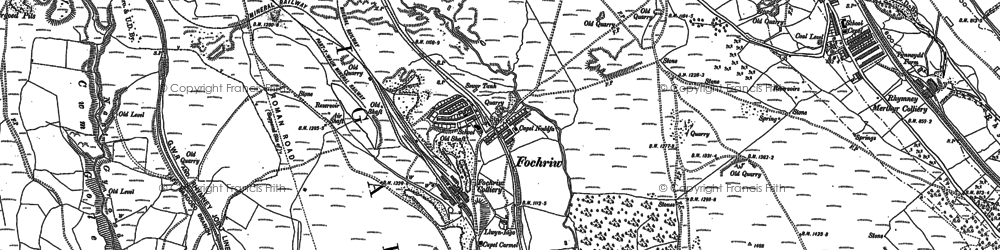 Old map of Gelligaer Common in 1903