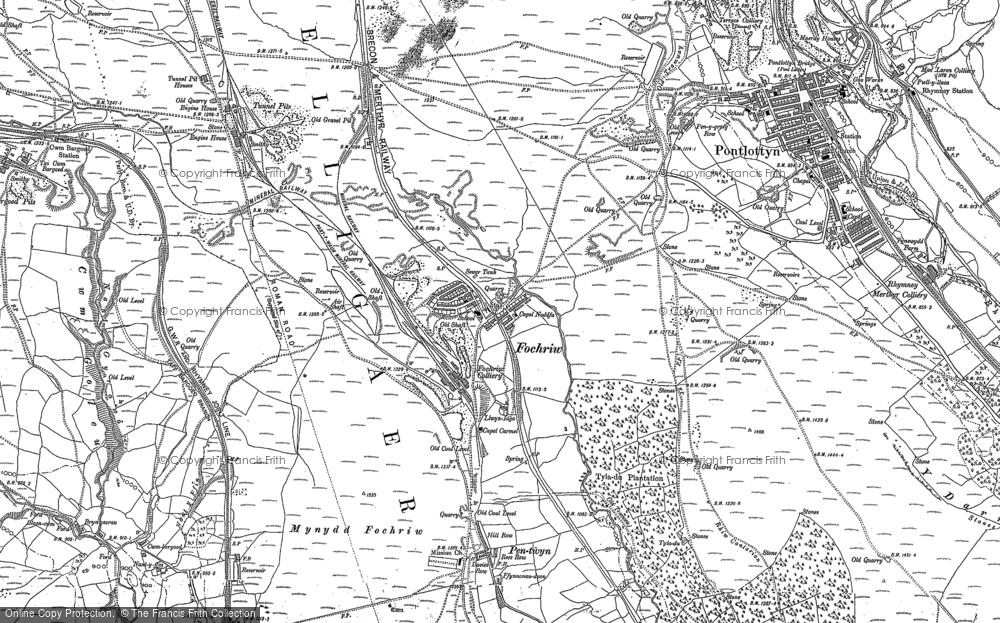 Old Map of Fochriw, 1915 in 1915