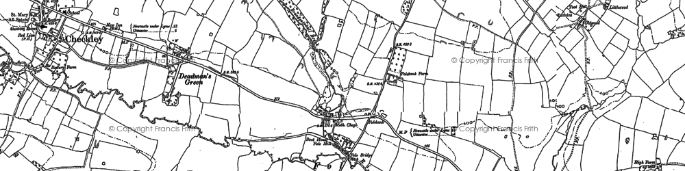 Old map of Toot Hill in 1880