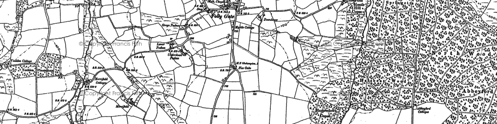 Old map of Padson in 1884