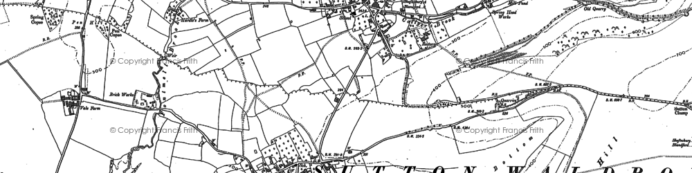 Old map of Fontmell Magna in 1900