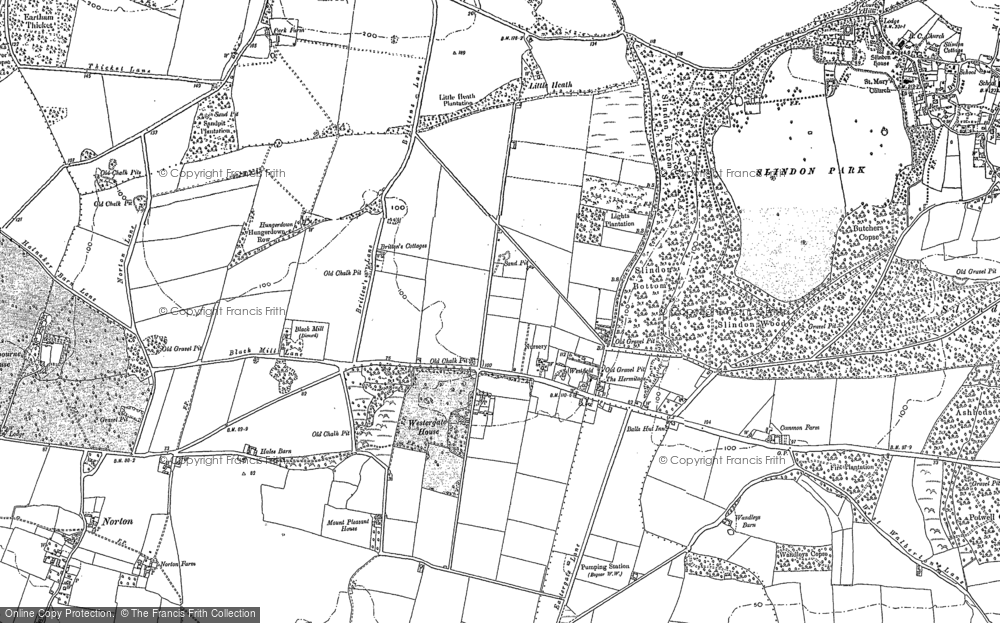 Old Map of Fontwell, 1896 in 1896
