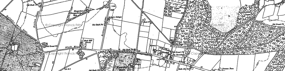 Old map of Fontwell in 1896