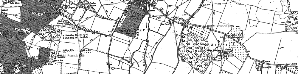 Old map of Foots Cray in 1895