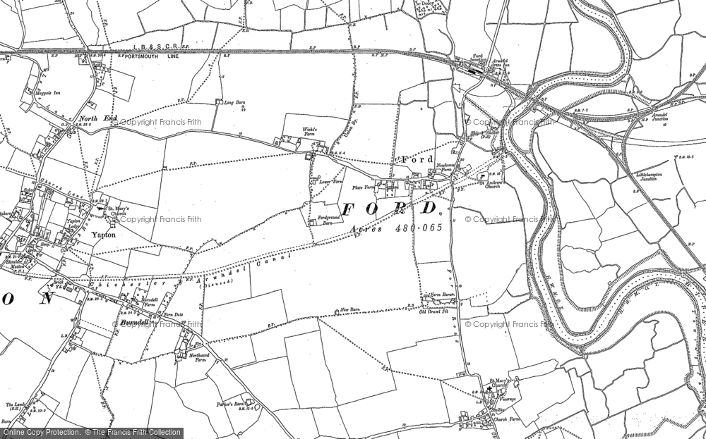 Old Map of Ford, 1878 - 1896 in 1878