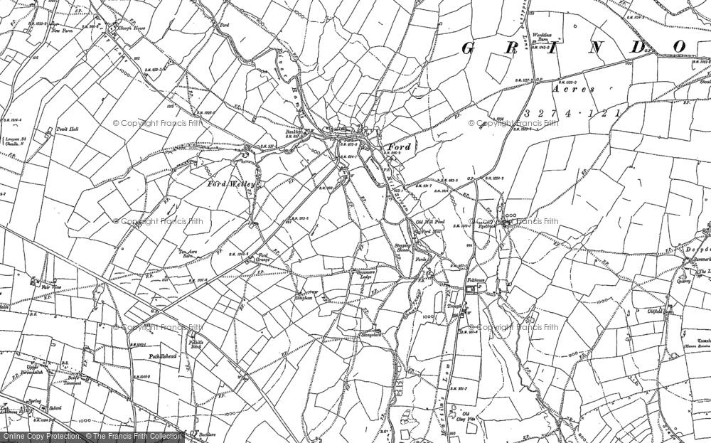 Old Map of Historic Map covering Bullclough in 1879