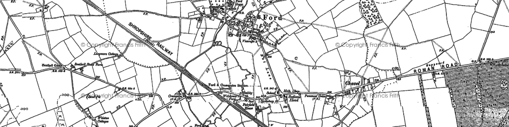 Old map of Butlane Head in 1881