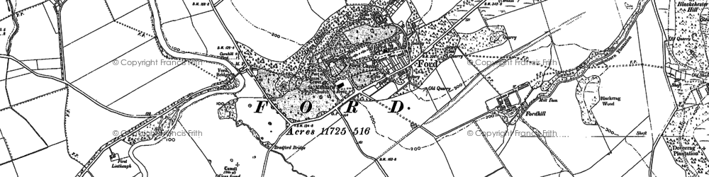 Old map of Kimmerston in 1897