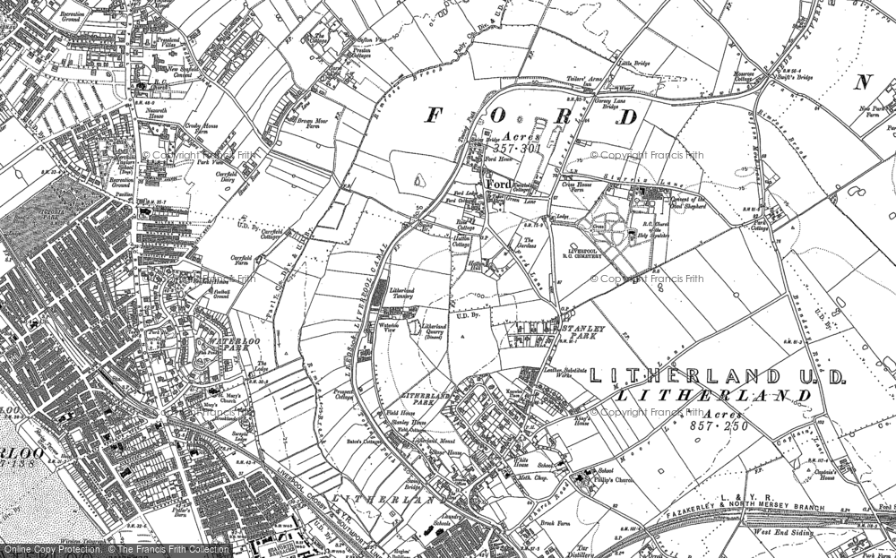 Old Map of Ford, 1907 in 1907