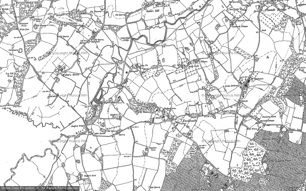 Old Map of Fordcombe, 1907 in 1907
