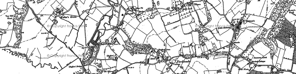 Old map of Saint's Hill in 1907