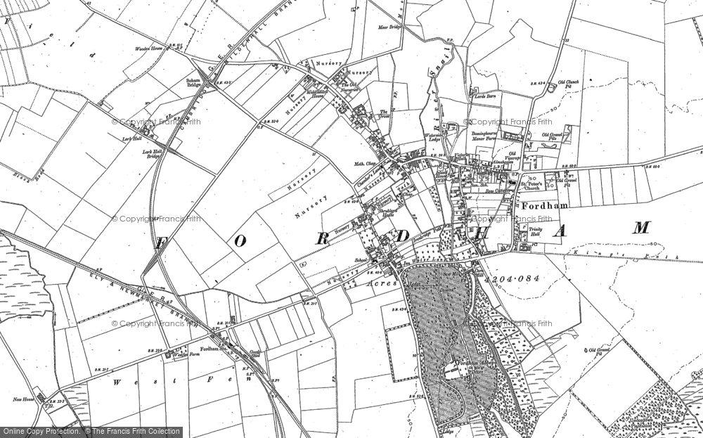 Old Map of Historic Map covering Broads, The in 1896