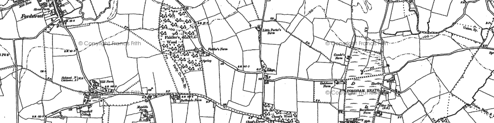 Old map of Fordham Heath in 1896