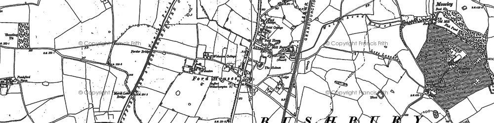 Old map of Fordhouses in 1883