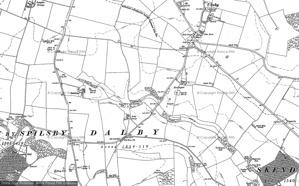 Old Map of Fordington, 1887 in 1887