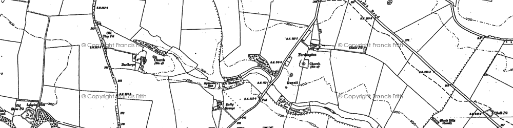 Old map of Fordington in 1887
