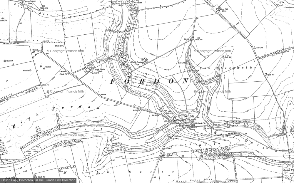Old Map of Historic Map covering Camp, The (Earthworks) in 1888