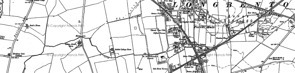 Old map of Forest Hall in 1895
