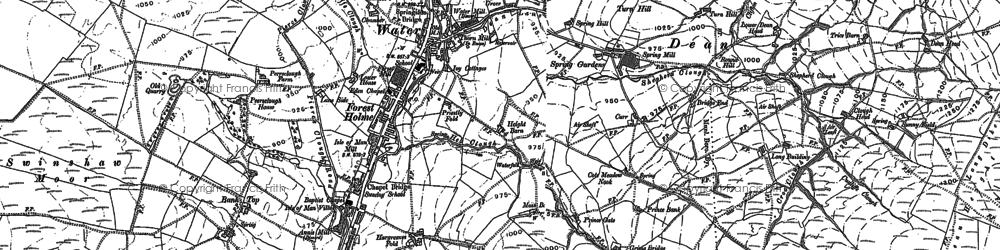 Old map of Dean in 1892