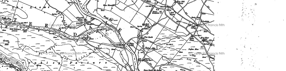 Old map of Wheysike Ho in 1895