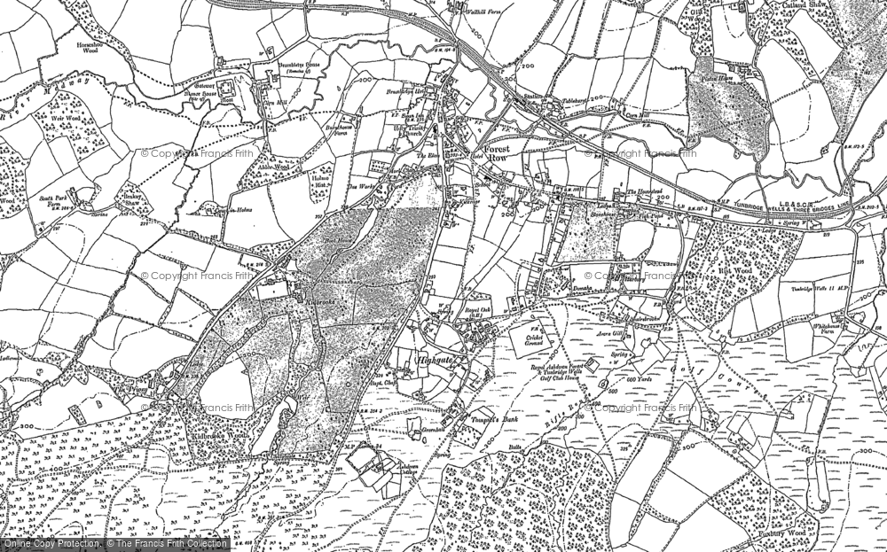 Old Map of Forest Row, 1897 - 1908 in 1897