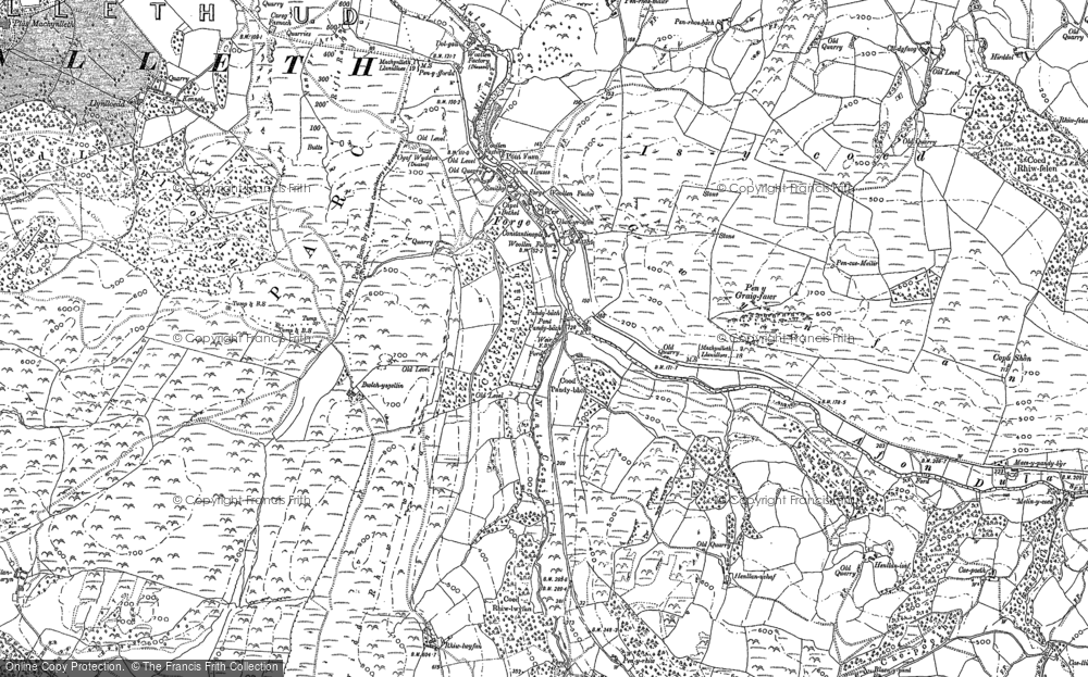 Old Map of Forge, 1886 - 1901 in 1886