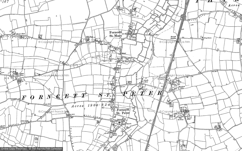 Old Map of Forncett St Mary, 1881 - 1883 in 1881