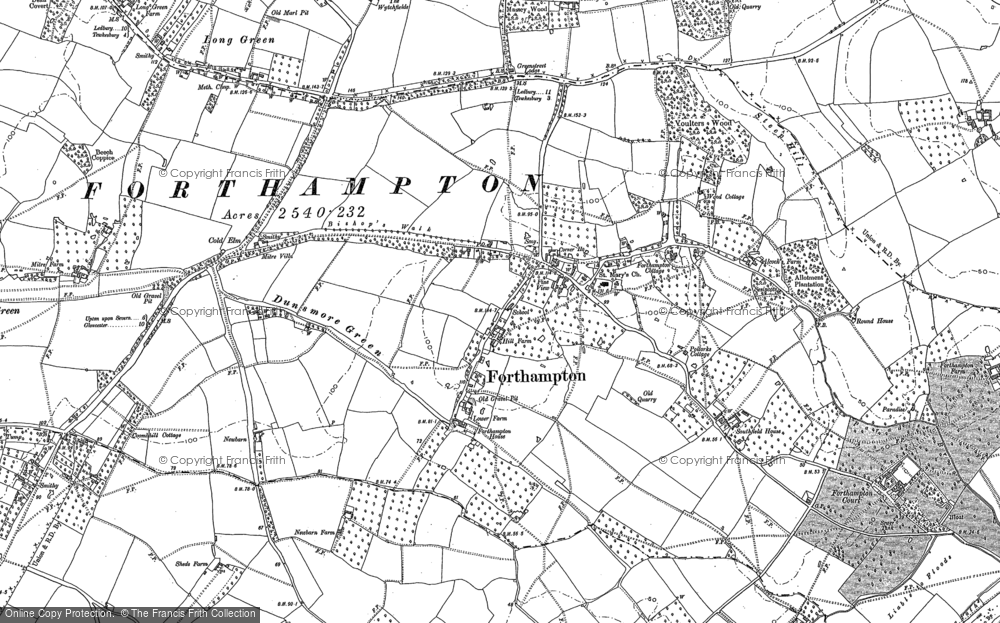 Old Map of Forthampton, 1901 in 1901