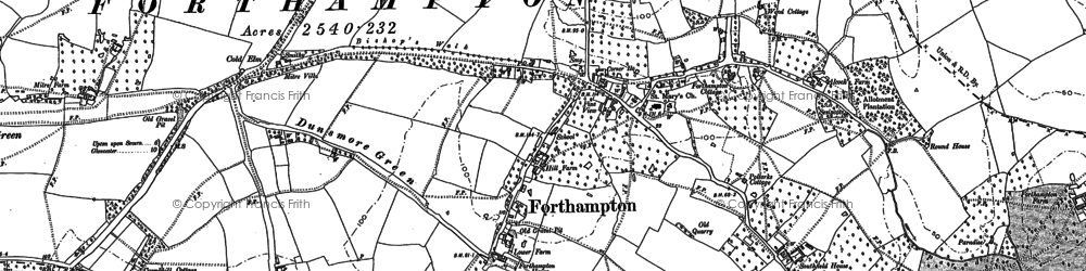 Old map of Forthampton in 1901