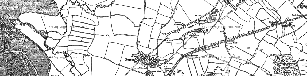 Old map of Forton in 1880