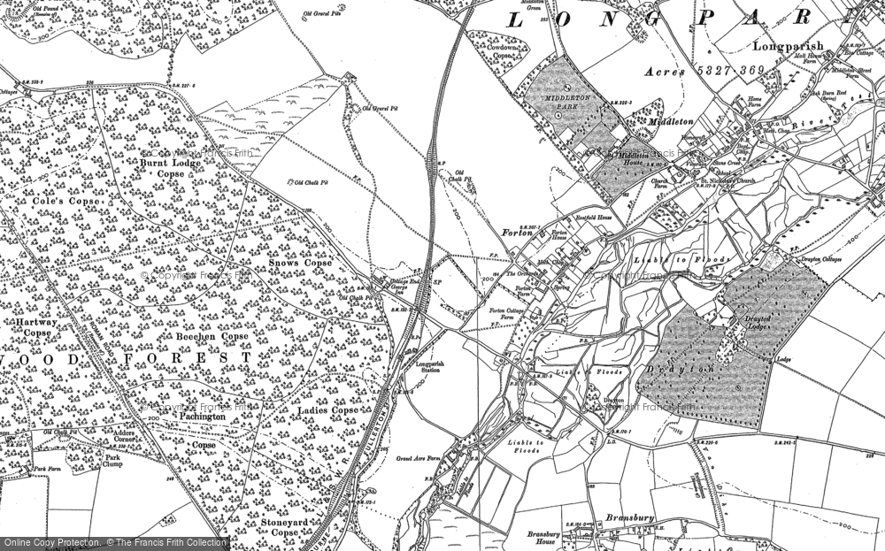 Old Map of Historic Map covering Bransbury in 1894